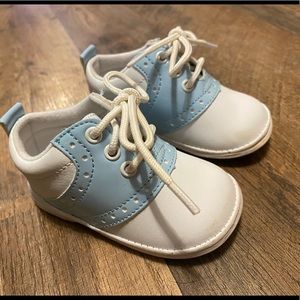 Size 3 Angel baby loafers baby blue